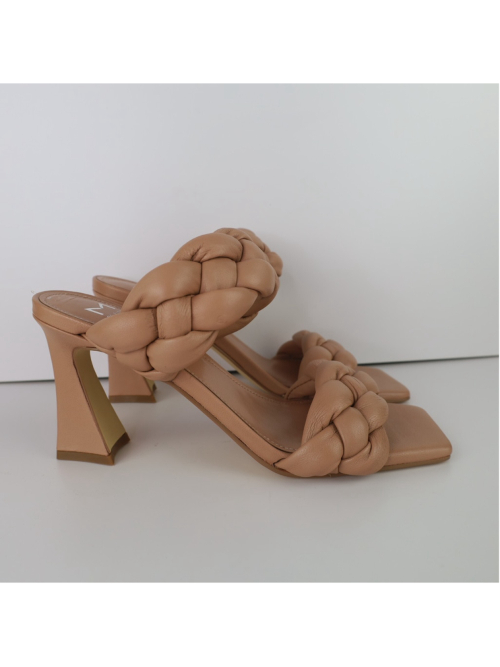 Marc Fisher Women's Hammy Braided High Heel Slide Sandals Natural Size 6- 0380 - Picture 2 of 14